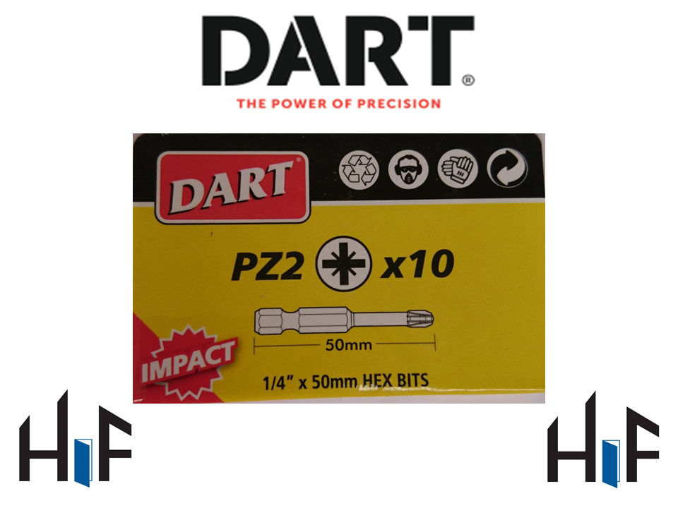 Dart Impact Driver Bits - 10 Pack  by HiF Kitchens