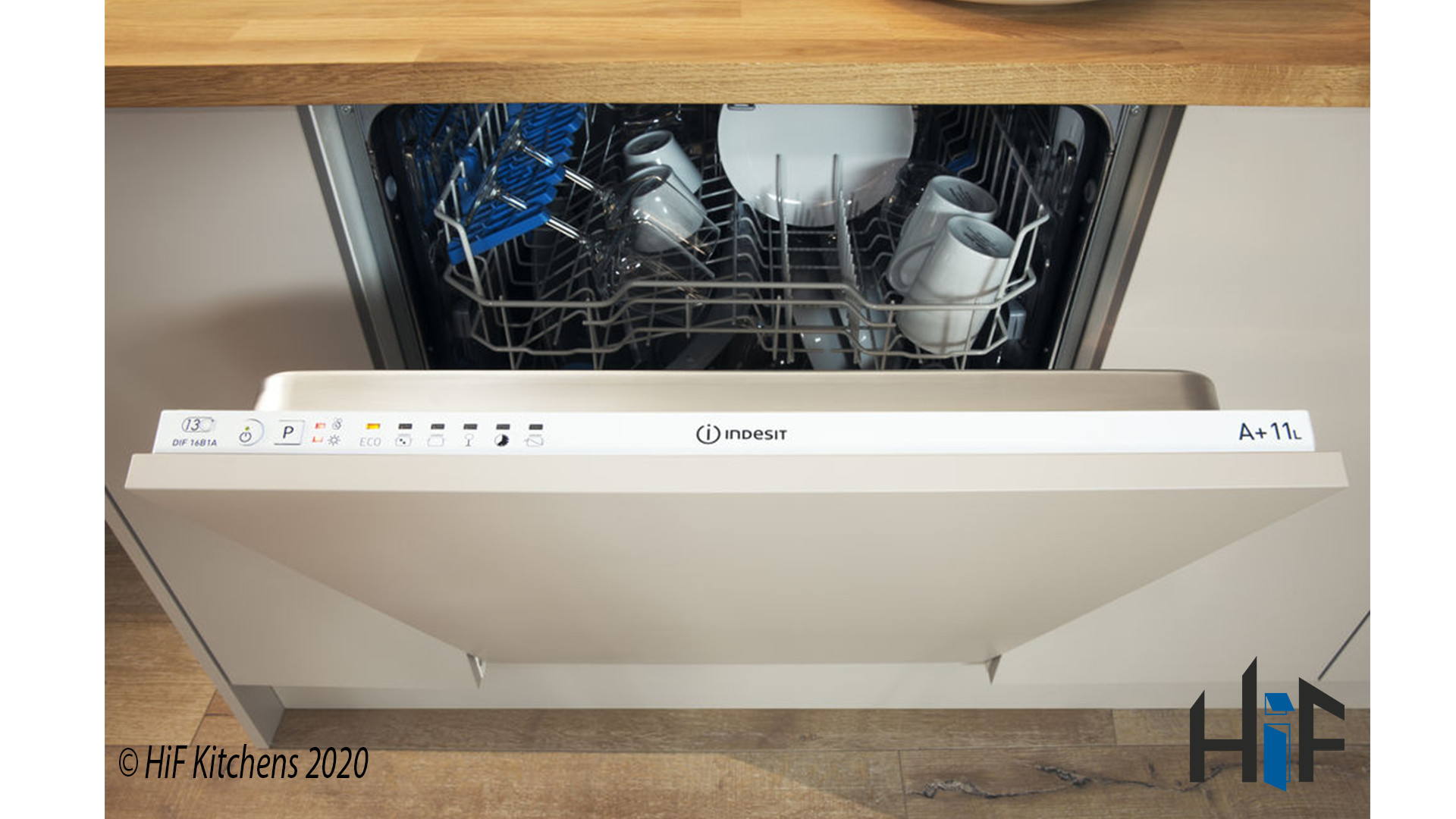 indesit eco time dif04b1 fully integrated standard dishwasher