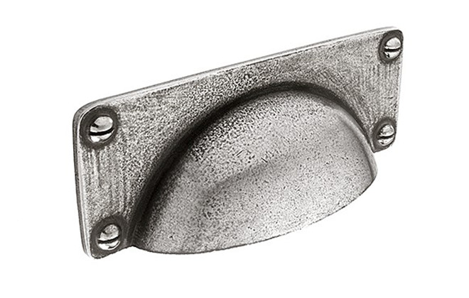 PWS Kitchen Handle Cup Handle 96mm Pewter H1055.96.PE