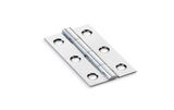 Alexander & Wilks Heavy Pattern Solid Brass Cabinet Butt Hinge - Polished Chrome - 2'' Image 1 Thumbnail