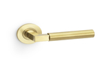 Alexander & Wilks Hurricane Plain Lever on Round Rose - Satin Brass PVD Image 1 Thumbnail