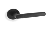 Alexander & Wilks Harrier Knurled Lever on Round Rose - Black Image 1 Thumbnail