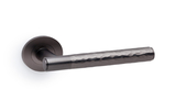 Alexander & Wilks Spitfire Hammered Lever on Round Rose - Dark Bronze Image 1 Thumbnail