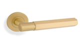 Alexander and Wilks Spitfire Hex Lever on Round Rose - Satin Brass Image 1 Thumbnail