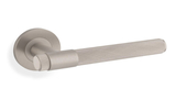 Knurled Kingstone Lever on Round Rose - Satin Nickel PVD Image 1 Thumbnail