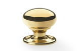 Alexander & Wilks Kershaw Door Knob - Polished Brass Unlacquered - Knob 41mm Image 1 Thumbnail