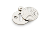 Alexander & Wilks Standard Key Profile Round Escutcheon with Christoph Design Cover - Polished Nickel Image 1 Thumbnail