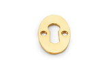 Alexander & Wilks Standard Key Profile Ellipse Escutcheon - Unlacquered Brass Image 1 Thumbnail