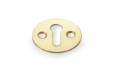 Alexander & Wilks Victorian Standard Profile Escutcheon - Polished Brass Image 1 Thumbnail