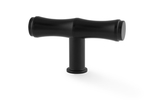 Alexander & Wilks Crispin Bamboo T-bar Cupboard Knob - Black Image 1 Thumbnail