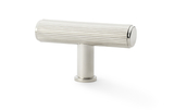 Alexander & Wilks Crispin Reeded T-bar Cupboard Knob - Polished Nickel Image 1 Thumbnail