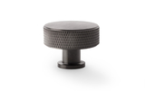 Alexander & Wilks Lucia Knurled Cupboard Knob - Dark Bronze PVD - 35mm Image 1 Thumbnail