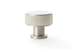 Alexander & Wilks Lucia Reeded Cupboard Knob - Satin Nickel - 29mm Image 1 Thumbnail