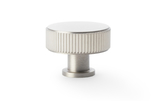 Alexander & Wilks Lucia Reeded Cupboard Knob - Satin Nickel - 35mm Image 1 Thumbnail