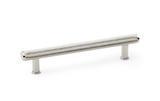 Alexander & Wilks Crispin Knurled T-bar Cupboard Pull Handle - Polished Nickel - Centres 128mm Image 1 Thumbnail