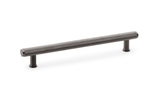 Alexander & Wilks Crispin Knurled T-bar Cupboard Pull Handle - Dark Bronze PVD - Centres 160mm Image 1 Thumbnail