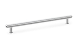 Alexander & Wilks Crispin Knurled T-bar Cupboard Pull Handle - Satin Chrome - Centres 224mm Image 1 Thumbnail