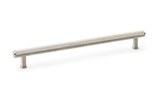 Alexander & Wilks Crispin Knurled T-bar Cupboard Pull Handle - Satin Nickel - Centres 224mm Image 1 Thumbnail