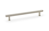 Alexander & Wilks Crispin Reeded T-bar Cupboard Pull Handle - Satin Nickel - 160mm Image 1 Thumbnail