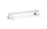 Alexander & Wilks Jesper Square Cabinet Pull Handle - Polished Chrome - Centres 128mm Image 1 Thumbnail