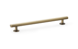 Alexander & Wilks Round T-Bar Cabinet Pull Handle - Antique Brass - Centres 160mm Image 1 Thumbnail