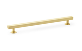 Alexander & Wilks Square T-Bar Cabinet Pull Handle - Satin Brass - Centres 192mm Image 1 Thumbnail