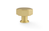 Alexander & Wilks Vesper Hex Cabinet Knob - Satin Brass Image 1 Thumbnail