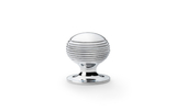 Alexander & Wilks Caesar Cupboard Knob on Round Rose - Polished Chrome - 25mm Image 1 Thumbnail