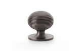 Alexander & Wilks Caesar Cupboard Knob on Round Rose - Dark Bronze PVD - 32mm Image 1 Thumbnail