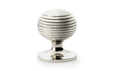 Alexander & Wilks Caesar Cupboard Knob on Round Rose - Polished Nickel - 38mm Image 1 Thumbnail