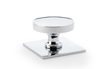 Alexander & Wilks Bullion Cupboard Knob on Square Backplate - Polished Chrome Image 1 Thumbnail