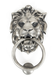 33019 - Antique Pewter Lion Head Knocker - FTA Image 1 Thumbnail