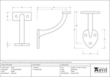 46143 - Pewter 3'' Handrail Bracket - FTA Image 2 Thumbnail