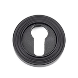 49542 - Matt Black Round Euro Escutcheon (Beehive) - FTA Image 1 Thumbnail