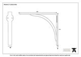 83784 - Black 10'' x 7'' Curved Shelf Bracket - FTA Image 2 Thumbnail