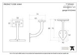 83841 - Black 2.5'' Handrail Bracket - FTA Image 2 Thumbnail