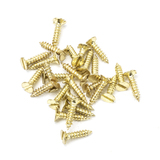 91258 - Polished Brass SS 4x½'' Countersunk Screws (25) - FTA Image 1 Thumbnail