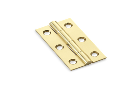 Added Alexander & Wilks Heavy Pattern Solid Brass Cabinet Butt Hinge - Polished Brass - 2'' To Basket