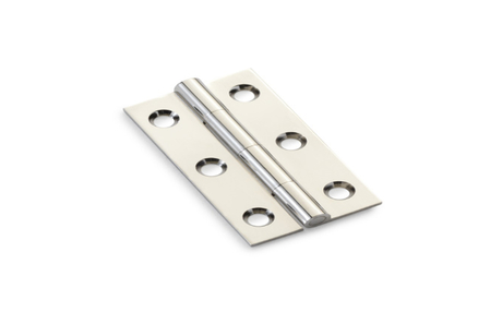 Added Alexander & Wilks Heavy Pattern Solid Brass Cabinet Butt Hinge - Polished Nickel - 2'' To Basket