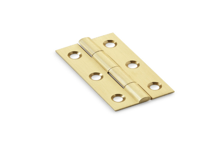 Added Alexander & Wilks Heavy Pattern Solid Brass Cabinet Butt Hinge - Satin Brass - 2'' To Basket