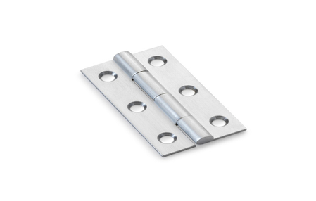 Added Alexander & Wilks Heavy Pattern Solid Brass Cabinet Butt Hinge - Satin Chrome - 2'' To Basket