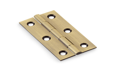 Added Alexander & Wilks Heavy Pattern Solid Brass Cabinet Butt Hinge - Antique Brass - 2.5'' To Basket