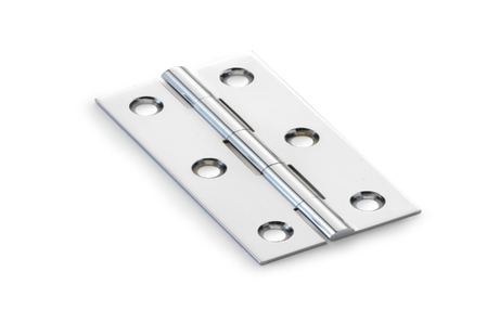 View Alexander & Wilks Heavy Pattern Solid Brass Cabinet Butt Hinge - Polished Chrome - 2.5'' offered by HiF Kitchens