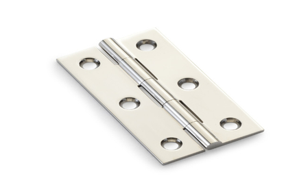 Added Alexander & Wilks Heavy Pattern Solid Brass Cabinet Butt Hinge - Polished Nickel - 2.5'' To Basket