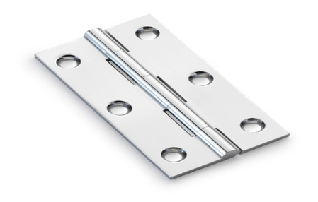 View Alexander & Wilks Heavy Pattern Solid Brass Cabinet Butt Hinge - Polished Chrome - 3'' offered by HiF Kitchens