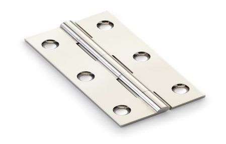 Added Alexander & Wilks Heavy Pattern Solid Brass Cabinet Butt Hinge - Polished Nickel - 3'' To Basket