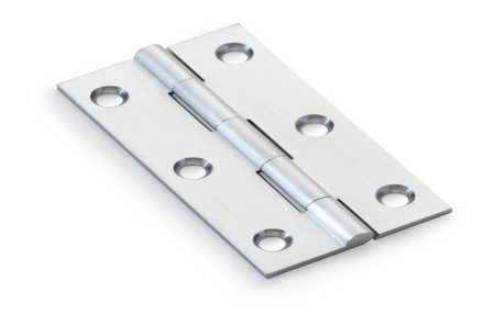 View Alexander & Wilks Heavy Pattern Solid Brass Cabinet Butt Hinge - Satin Chrome - 3'' offered by HiF Kitchens