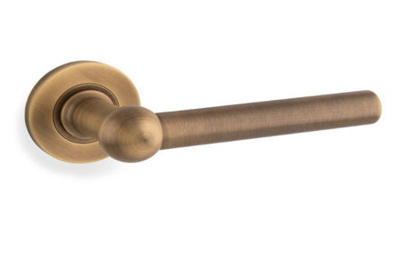 View Alexander & Wilks Siskin Lever on Rose - Antique Brass offered by HiF Kitchens