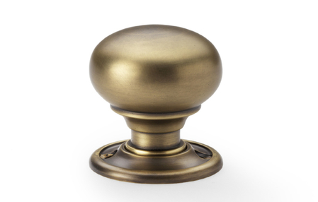 View Alexander & Wilks Kershaw Door Knob - Antique Brass - Knob 41mm offered by HiF Kitchens