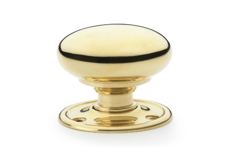 Added Alexander & Wilks Kershaw Door Knob - Polished Brass Unlacquered - Knob 51mm To Basket